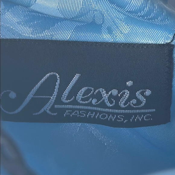 VINTAGE Alexis PLUS size Elegant Light Blue Dress - Picture 3 of 10